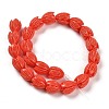 Synthetic Coral Dyed Carved Beads Strands CORA-P004-01A-2