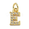 Initial Letter Brass with Cubic Zirconia Charms KK-Q814-26E-G-1