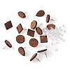 Coconut Brown Wood Stud Earring Findings EJEW-TA0010-06P-35