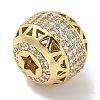 Rack Plating Brass Micro Pave Cubic Zirconia Beads KK-L224-031G-2