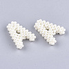 Handmade ABS Plastic Imitation Pearl Woven Beads FIND-T039-18-A-3