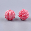 Synthetic Coral Corrugated Beads CORA-S027-32A-2