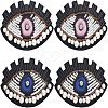 CHGCRAFT 4Pcs 2 Colors Computerized Embroidery Cloth Iron On Patches PATC-CA0001-02-1