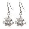 Fish Alloy Dangle Earrings EJEW-JE05535-2