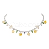 Glass with Topaz Jade Beaded Necklaces NJEW-JN04680-03-1