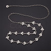 Alloy Flower Link Chain Waist Chains FIND-WH0421-95P-4