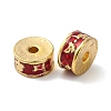 Rack Plating Brass Enamel Beads KK-P276-41G-1