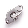 304 Stainless Steel Interlocking Clasps X-STAS-O119-25P-1