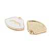 Light Gold Plated Alloy Enamel Pendants ENAM-M219-04KCG-2