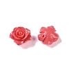 Synthetic Coral 3D Flower Rose Beads CORA-A005-14mm-20-2