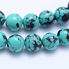 Synthetic Turquoise Beads Strands G-F531-8mm-J01-3