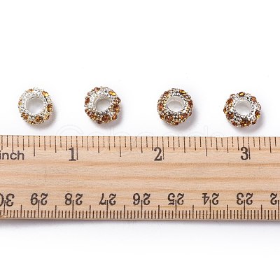 Alloy Rhinestone European Beads CPDL-H999-14-1