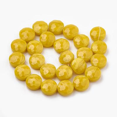 Opaque Solid Color Glass Beads Strands GLAA-N032-05L-1