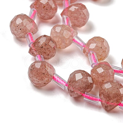 Synthetic Strawberry Quartz Beads Strands G-H297-B16-02-1