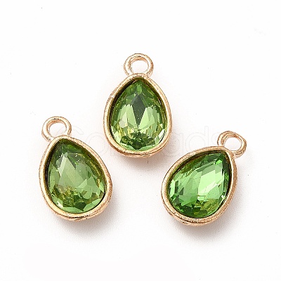 Faceted Glass Rhinestone Pendants GLAA-I051-A18-1