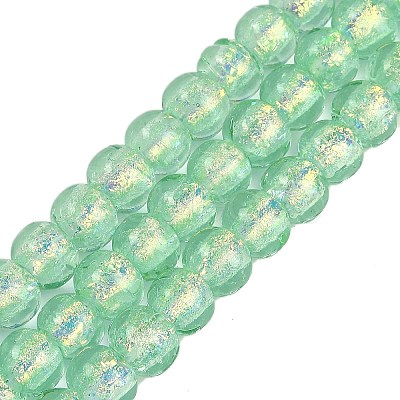 Handmade Foil Lampwork Beads Strands FOIL-K003-04D-1