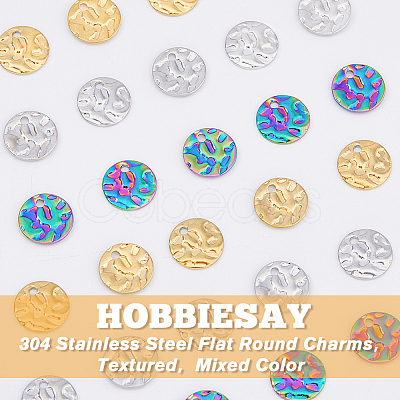 HOBBIESAY 36Pcs 3 Colors 304 Stainless Steel Charms STAS-HY0001-27-1