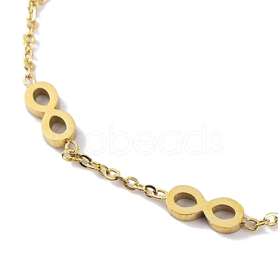 Ion Plating(IP) 304 Stainless Steel Link Chain Bracelets for Women BJEW-H606-10B-G-1