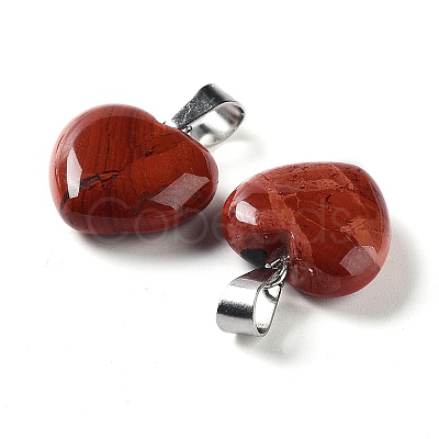 Natural Red Jasper Pendants X-G-Q371-16-1