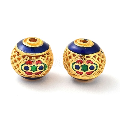 Alloy Enamel Beads ENAM-B001-07B-1