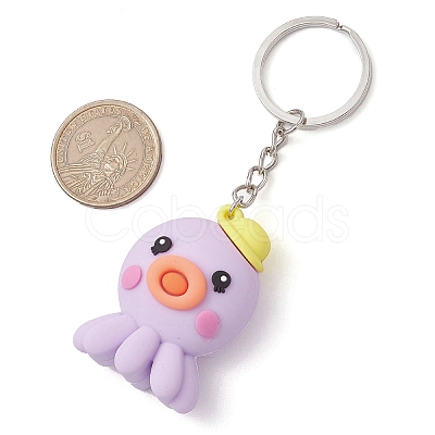 PVC Plastic Marine Organism Keychain KEYC-JKC01037-1