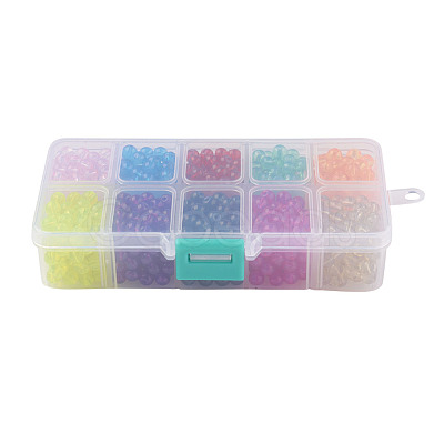 10 Colors Baking Painted Glass Beads DGLA-JP0001-10-6mm-1