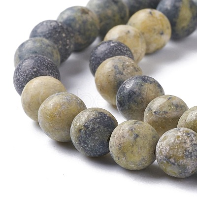 Natural Yellow Turquoise(Jasper) Beads Strands G-H245-02B-1