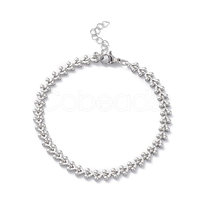 Non-Tarnish 304 Stainless Steel Cobs Chain Bracelets for Men Women STAS-B039-10P-1