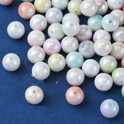 Two Tone Opaque Acrylic Beads SACR-YW0001-62B-1