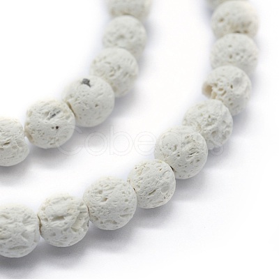 Natural Lava Rock Round Beads Strands G-E508-04-8mm-1