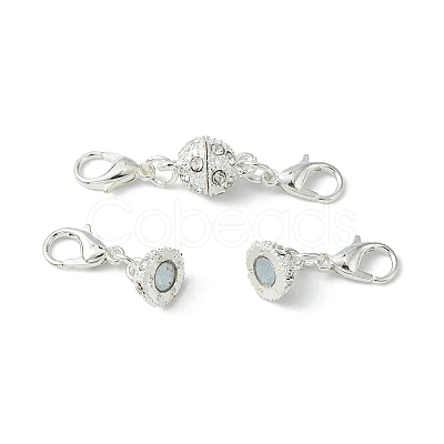 Alloy Crystal Rhinestone Magnetic Clasps ALRI-YW0001-11S-1