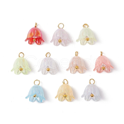 Lily Flower Charms PALLOY-JF02542-01-1