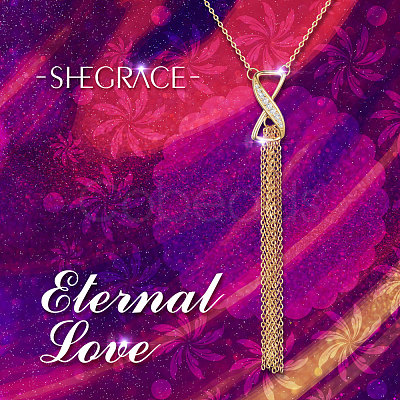 SHEGRACE 925 Sterling Silver Pendant Necklaces JN770B-1