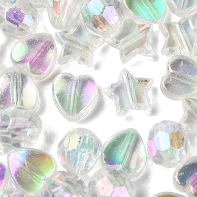 350Pcs 3 Style Transparent Acrylic Beads TACR-FS0001-05-1