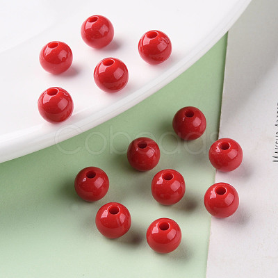 Opaque Acrylic Beads X-MACR-S370-C8mm-A14-1