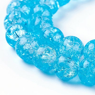 Crackle Glass Bead Strands CCG-E002-10mm-1