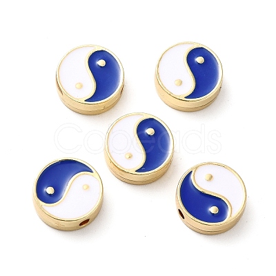 Rack Plating Alloy Enamel Beads ENAM-F146-18G-04-1