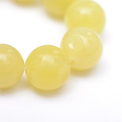 Round Dyed Natural Topaz Jade Bead Strands G-R345-6mm-10-1