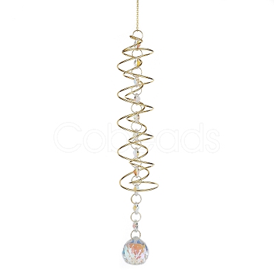 Spiral Alloy Hanging Ornaments HJEW-Q012-01A-1