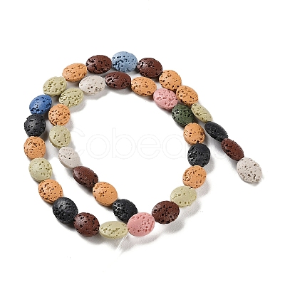 Natural Lava Rock Dyed Beads Strands G-H311-01-05-1