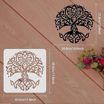 Large Plastic Reusable Drawing Painting Stencils Templates DIY-WH0172-658-1