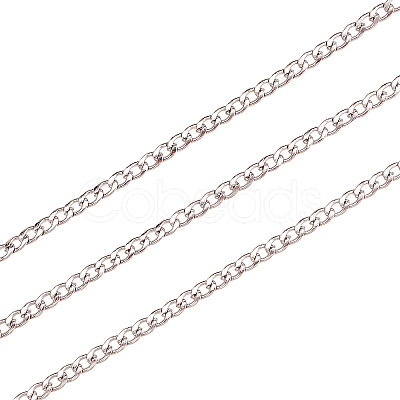 304 Stainless Steel Cuban Link Chains CHS-CJ0001-27P-1