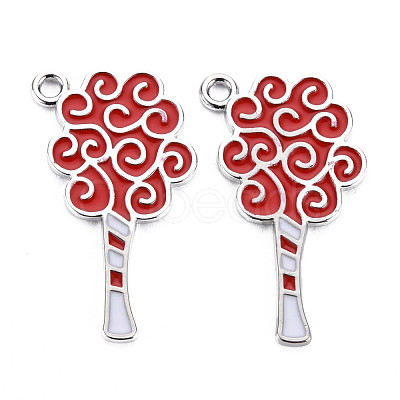 Alloy Enamel Pendants PALLOY-T075-130-RS-1