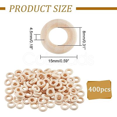 Nbeads 70Pcs 4 Style Unfinished Wood Slices DIY-NB0007-67-1