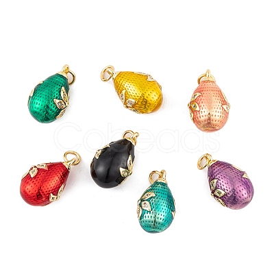 Brass Micro Pave Cubic Zirconia Pendants KK-E112-12G-1