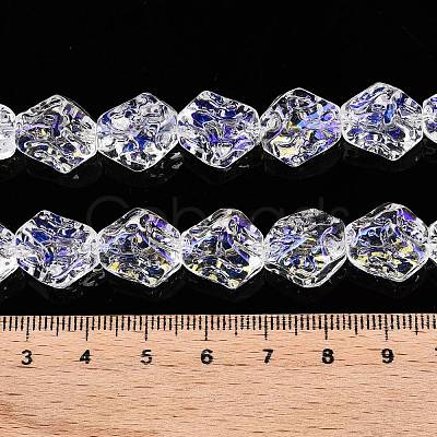 Electroplate Glass Beads Strands EGLA-N012-08C-1