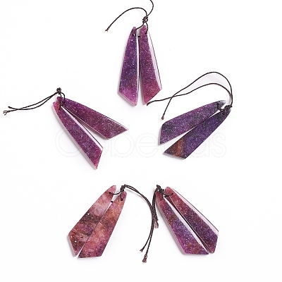 Natural Lepidolite/Purple Mica Stone Pendants X-G-G827-04O-1