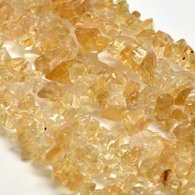 Chip Natural Citrine Beads Strands X-G-N0134-21-1