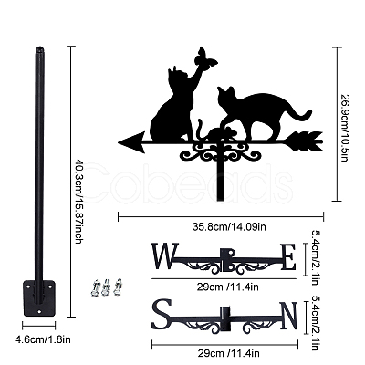 Orangutan Iron Wind Direction Indicator AJEW-WH0265-007-1