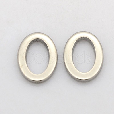 Tarnish Resistant Oval 201 Stainless Steel Linking Rings STAS-N015-06-1